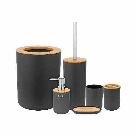 Set accesorii baie 6 piese negru Teesa