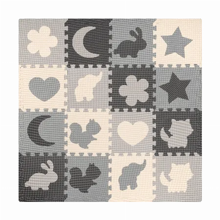 Covoras educativ pentru copii, puzzle 150 x 150 cm cu rama