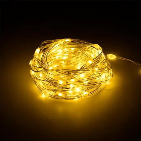 Snur LED decorativ 10 m, alb cald, Rebel