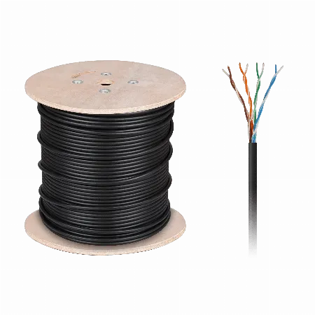 Cablu UTP Cat 5E Cupru Gel Negru 305M