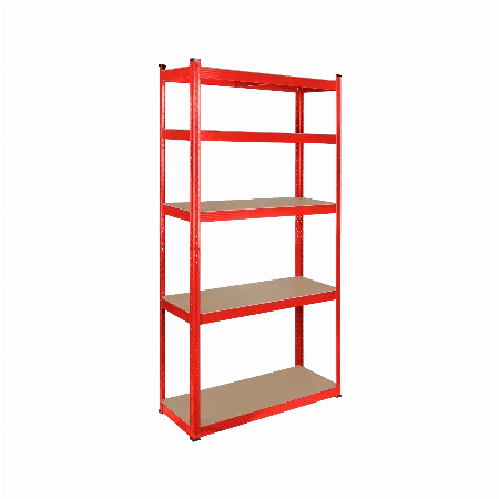 Raft metalic cu 5 polite, 750 kg, MDF, 180x90x40 cm, rosu - Rebel