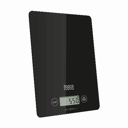 Cantar de bucatarie din sticla neagra Teesa TSA0804-B