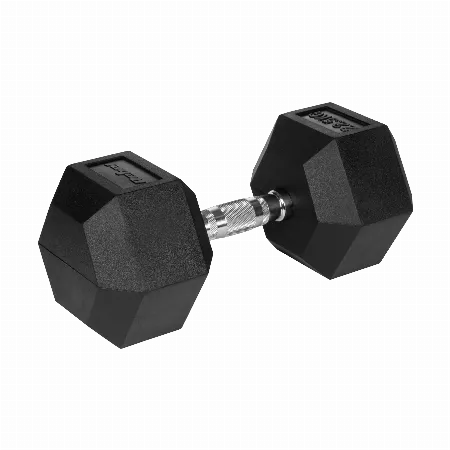 Gantera hexagonala din fonta cauciucata 22,5 kg Rebel Active