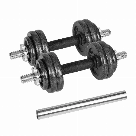 Gantere reglabile din fonta in valiza, set 15 kg Rebel Active