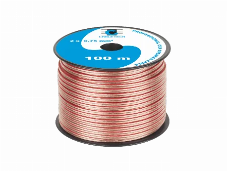 Cablu difuzor CCA 2x0,75 mm transparent 100 m