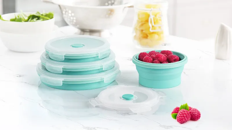 Set 4 Caserole Silicon Rotunde Teesa