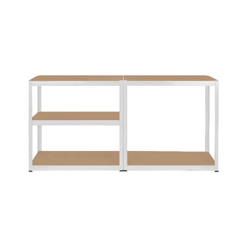 Raft metalic de depozitare 5 polite 750 kg MDF 180x90x40 cm alb Rebel