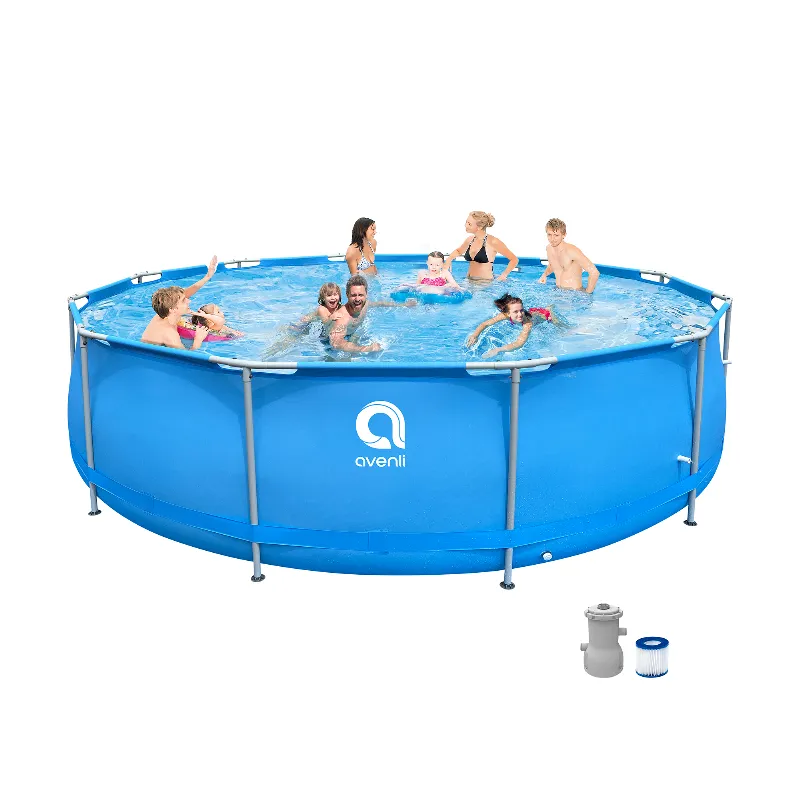 Piscina cadru metalic Avenli Premimu rotunda 457 x 122 cm cu filtru si scara