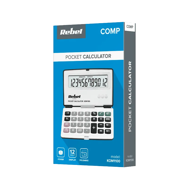 Calculator de buzunar Rebel PC-50, 12 cifre