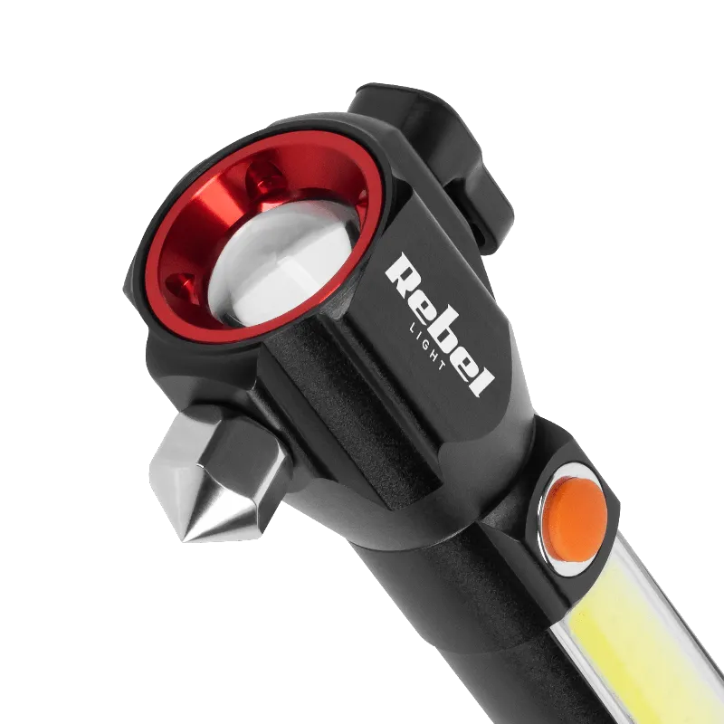 Lanterna multifunctionala cu acumulator Rebel URZ0941-1, LED si COB, cu zoom