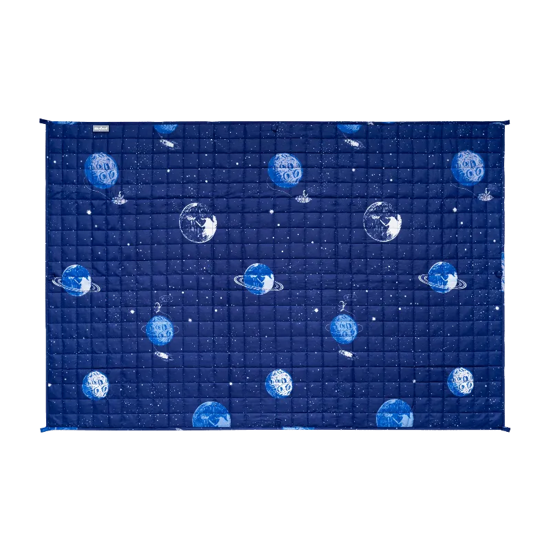 Patura ponderata senzoriala pentru copii 100x150 cm, 3 kg, cosmos