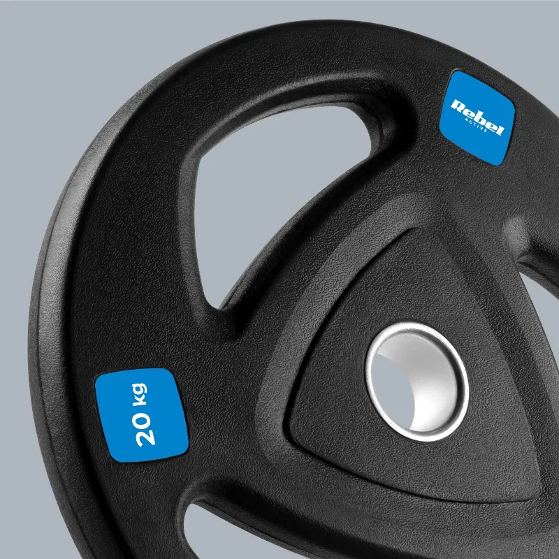 Disc Greutate Fonta Cauciucata Set 30 KG Rebel Active