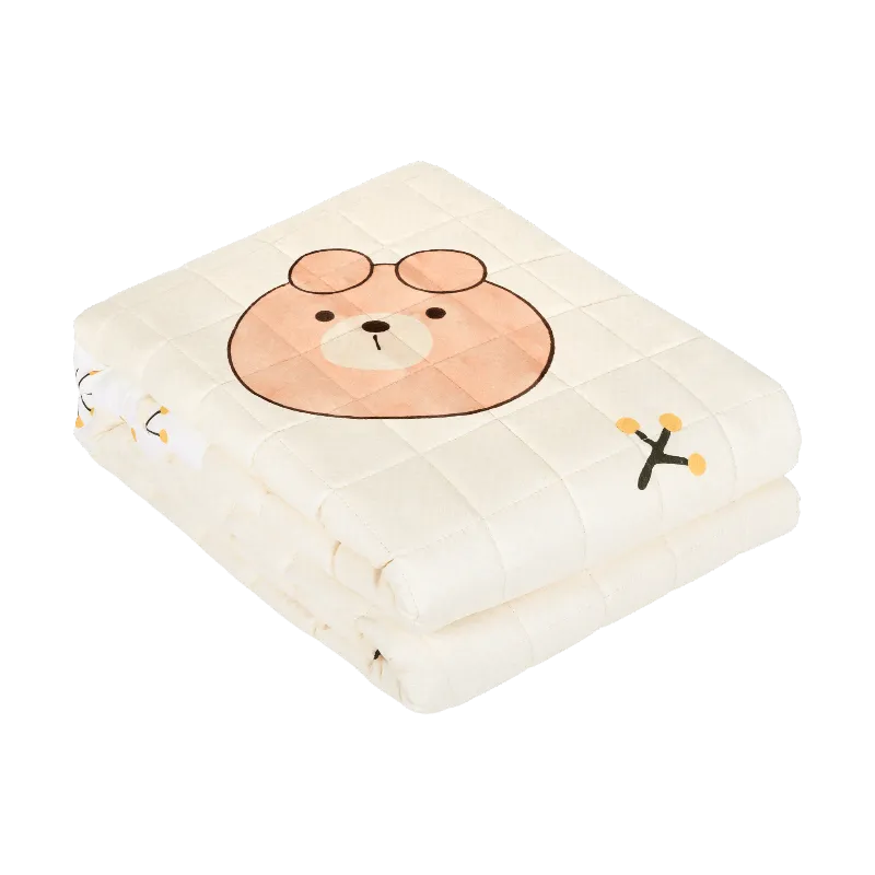 Patura ponderata senzoriala pentru copii 100x150 cm, 3 kg, ursuleti