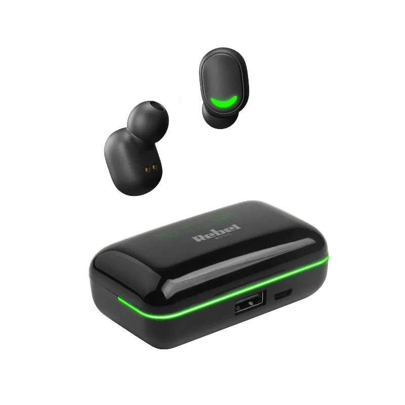 Casti Bluetooth 5.0 Rebel SN-E10 cu etui de incarcare