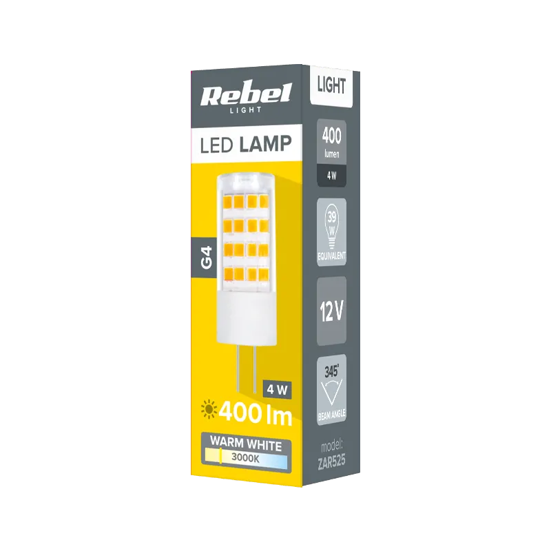 Bec LED G4 4W 3000K 12V Rebel