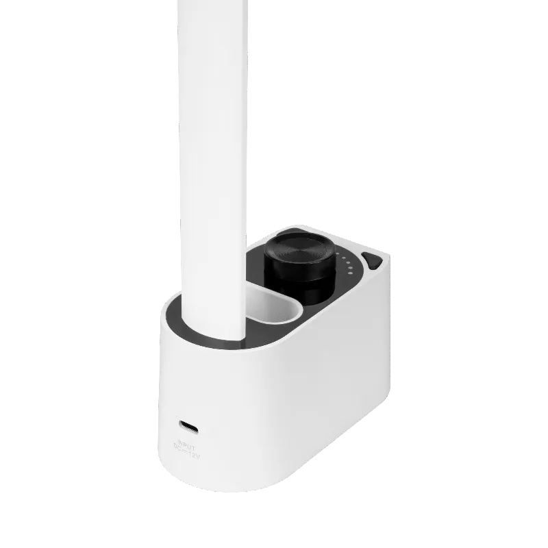 Lampa LED de birou cu ceas, port USB si USB-C