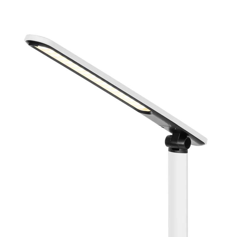 Lampa LED de birou cu ceas, port USB si USB-C