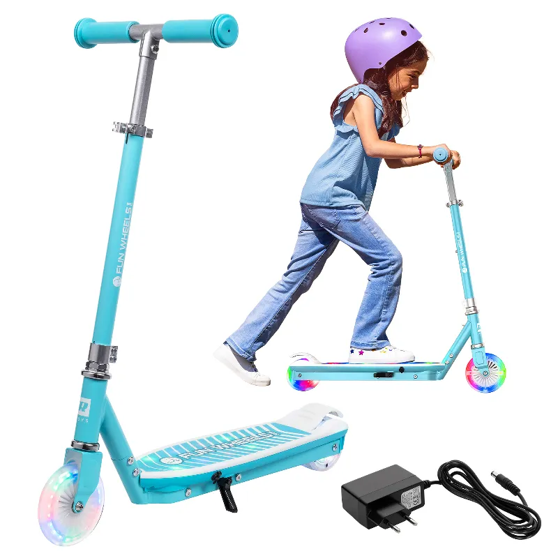 Trotineta electrica pentru copii Rebel Fun Wheels Light, albastru