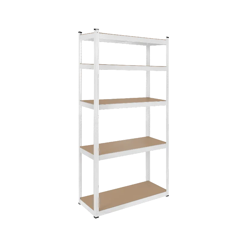 Raft metalic de depozitare 5 polite 750 kg MDF 180x90x40 cm alb Rebel