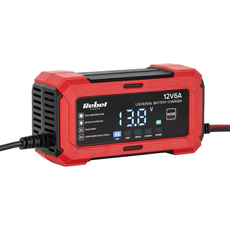 Incarcator universal pentru acumulatori AGM si LiFePO4 2-100 Ah, 12 V 6 A