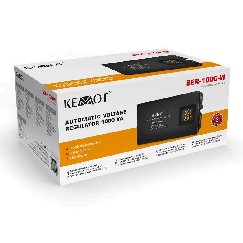 Stabilizator automat de tensiune de perete Kemot URZ3439-1000-W, 1000 VA