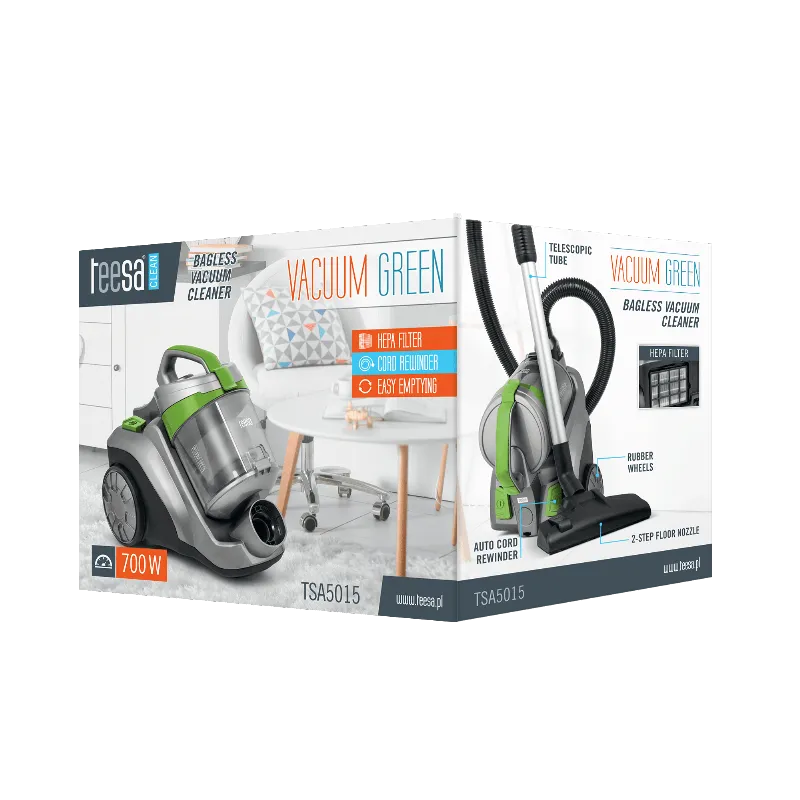 Resigilat - Aspirator 700W Teesa Vacuum Green