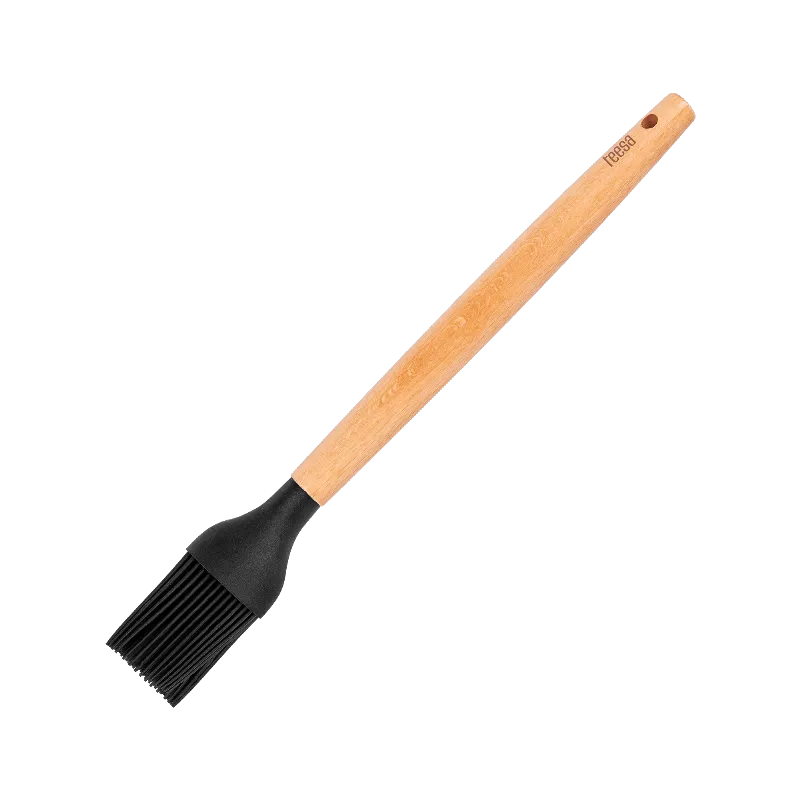 Pensula silicon Teesa cu maner din lemn