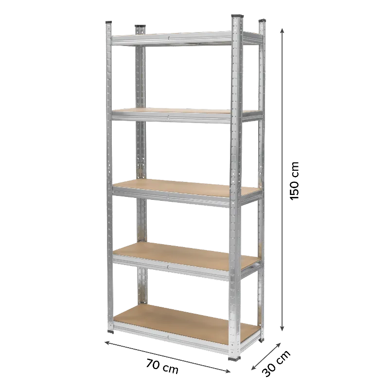 Raft Metalic 5 Polite MDF 150X70X30 750KG Rebel