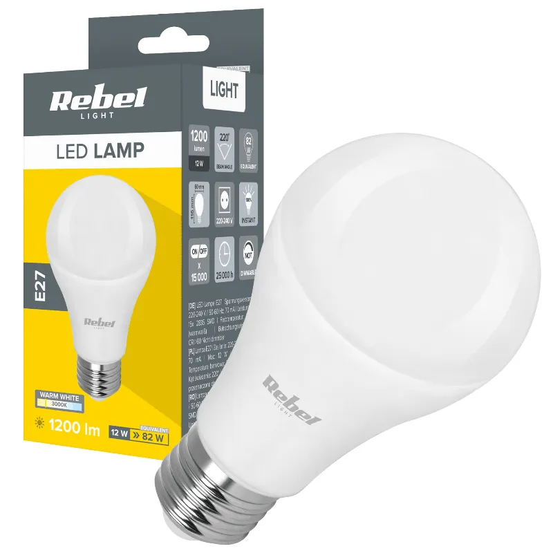 Lampa LED Rebel 12 W, E27, 3000 K, 230 V