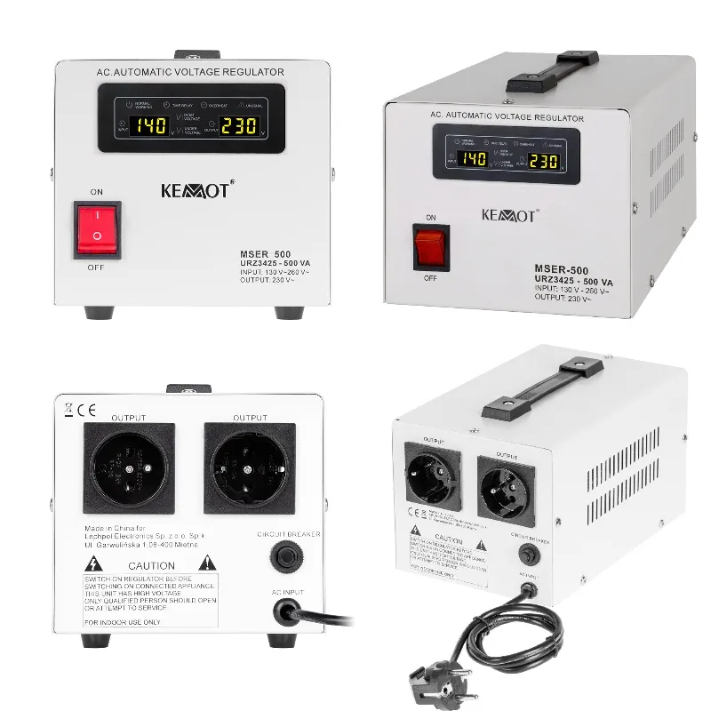 Stabilizator automat de tensiune Kemot MSER-500, 500 VA, servomotor