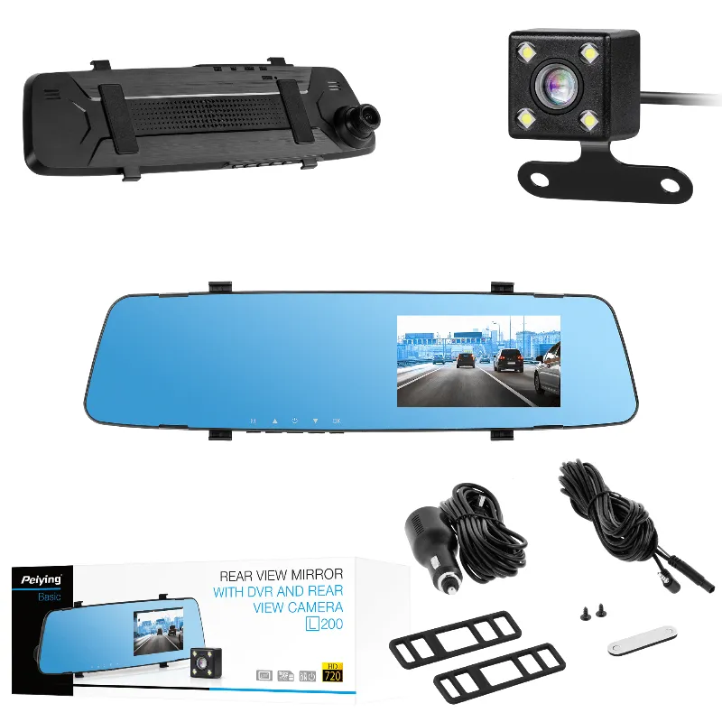 Oglinda auto cu DVR si camera de marsarier Peiying Basic L200