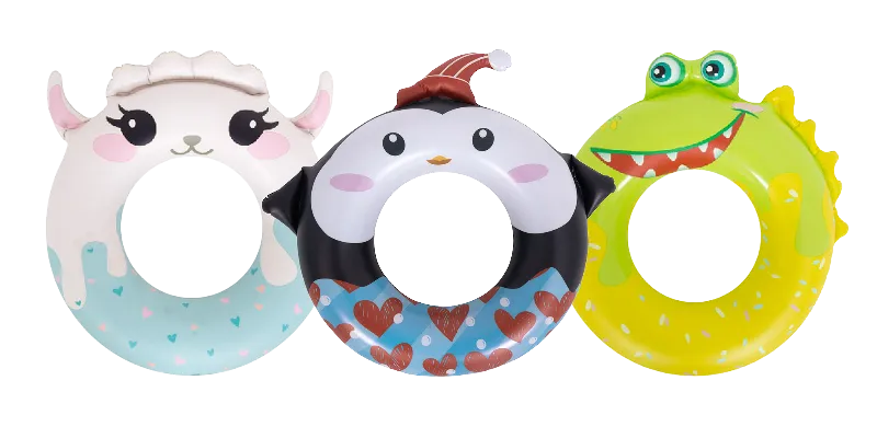Colac gonflabil pentru piscina SunClub, model pinguin, 60 cm