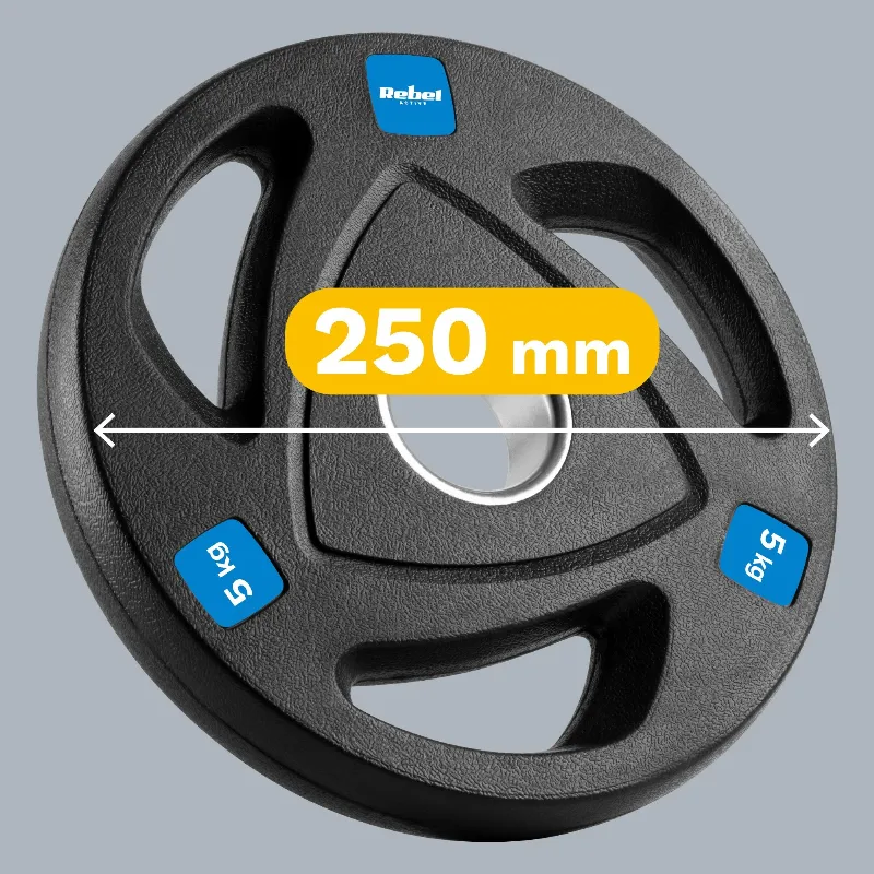 Disc Greutate Fonta Cauciucata Set 4 X 5 KG Rebel Activ