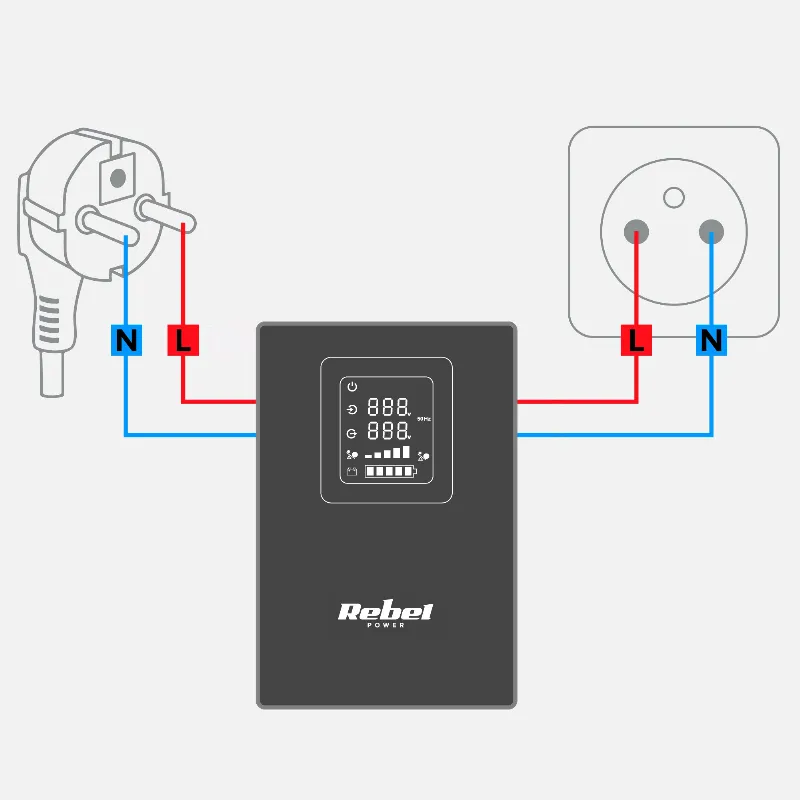 Ups Centrale Sinus Pur 800VA 500W 12V Rebel