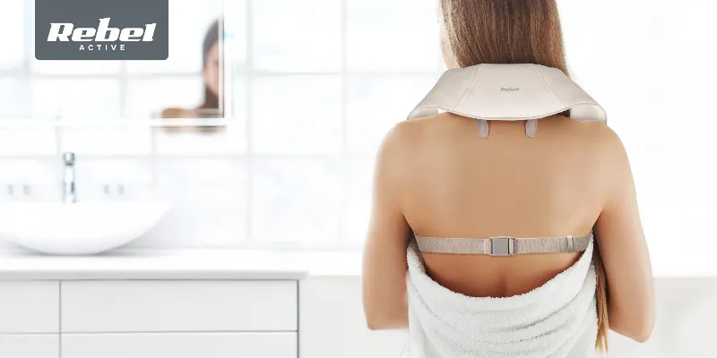 Aparat Masaj Shiatsu Zona Cervicala cu Incalzire Rebel