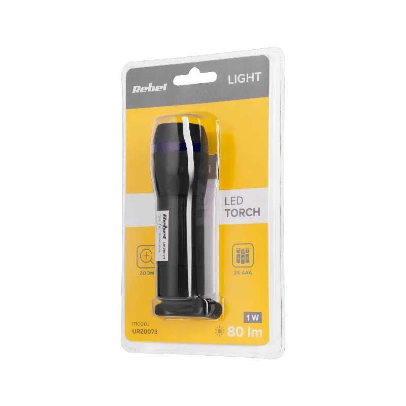 Lanterna LED 1W Rebel cu zoom