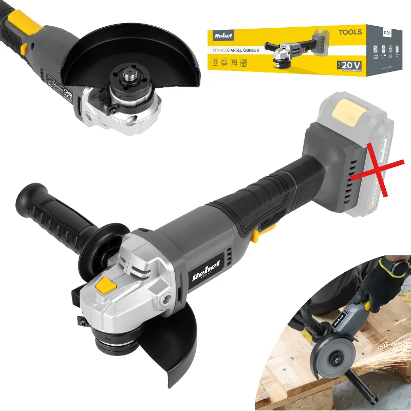 Polizor unghiular 20V fara acumulator Rebel RB-1022