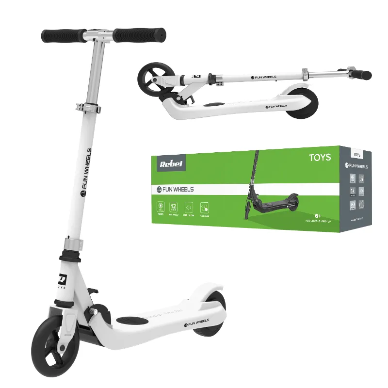 Trotineta electrica pentru copii Fun Wheels, alba
