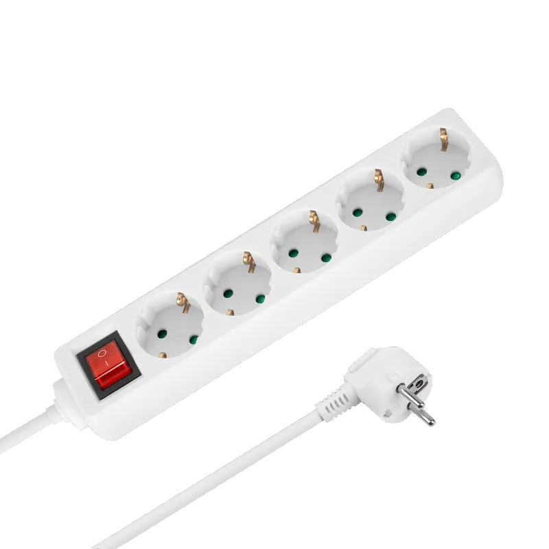 Prelungitor  5 Prize cu Intrerupator 3X1.5MM 5.0M Rebel