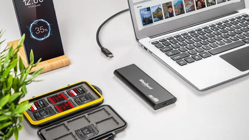 Rack extern aluminiu pentru SSD M.2 SATA, USB 3.1 tip C, Rebel