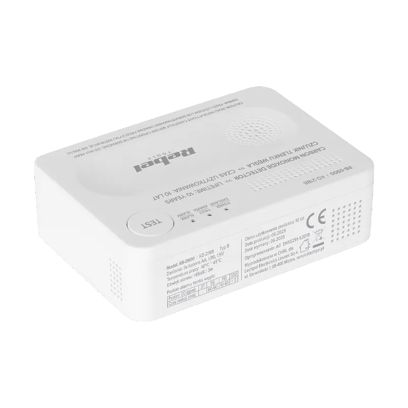 Detector Senzor Monoxid de Carbon Rebel