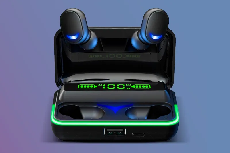 Casti Bluetooth 5.0 Rebel SN-E10 cu etui de incarcare
