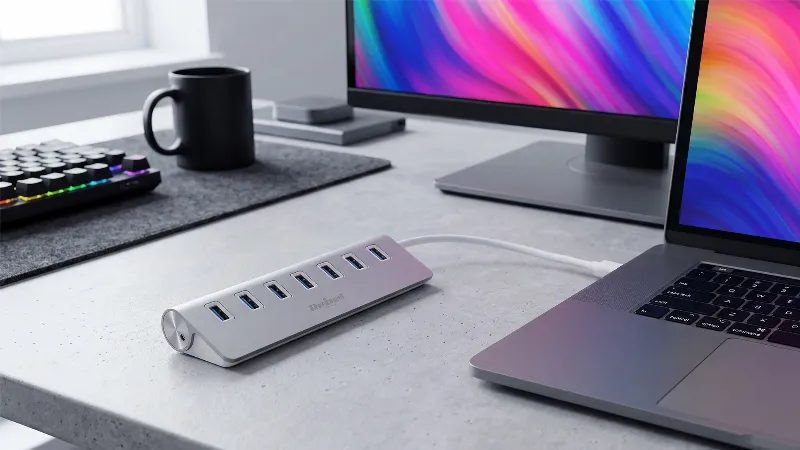Hub USB 3.0 cu 7 porturi Rebel
