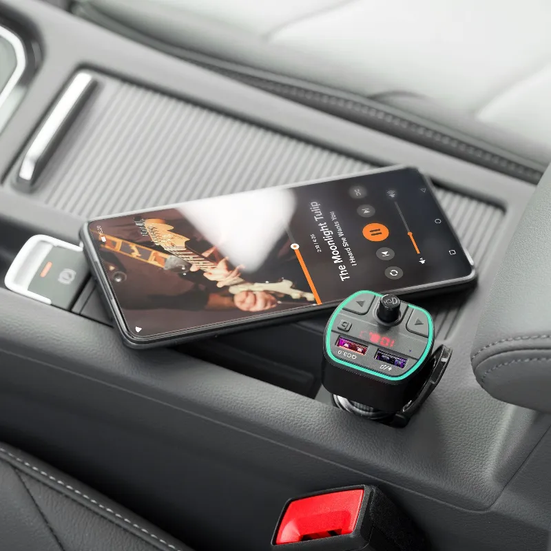Transmiter FM auto cu Bluetooth 5.0 si 2 porturi USB