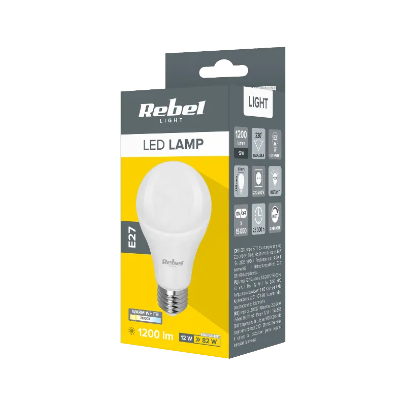 Lampa LED Rebel 12 W, E27, 3000 K, 230 V
