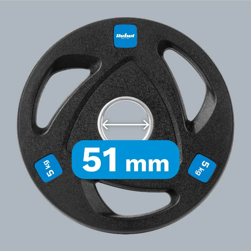 Disc Greutate Fonta Cauciucata Set 4 X 5 KG Rebel Activ