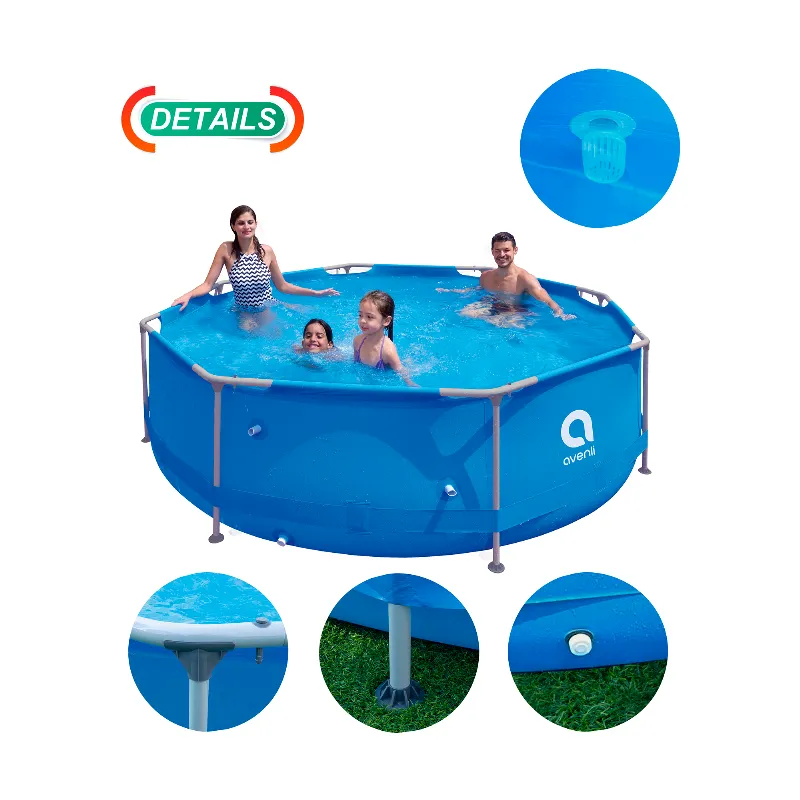 Piscina cu cadru metalic rotunda 305 x 76 cm cu filtru