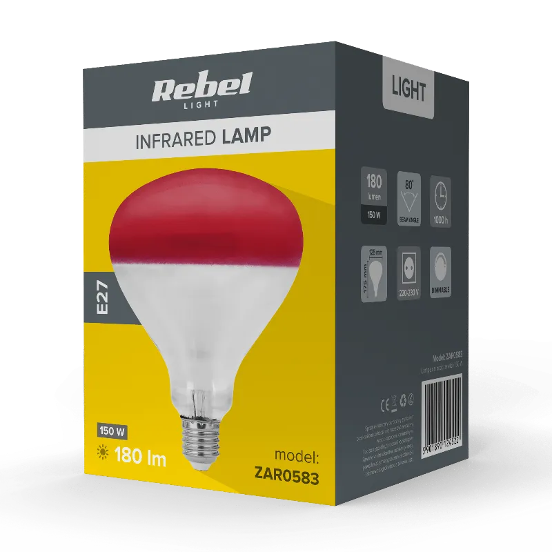 Lampa infrarosu Rebel R125 E27 150 W
