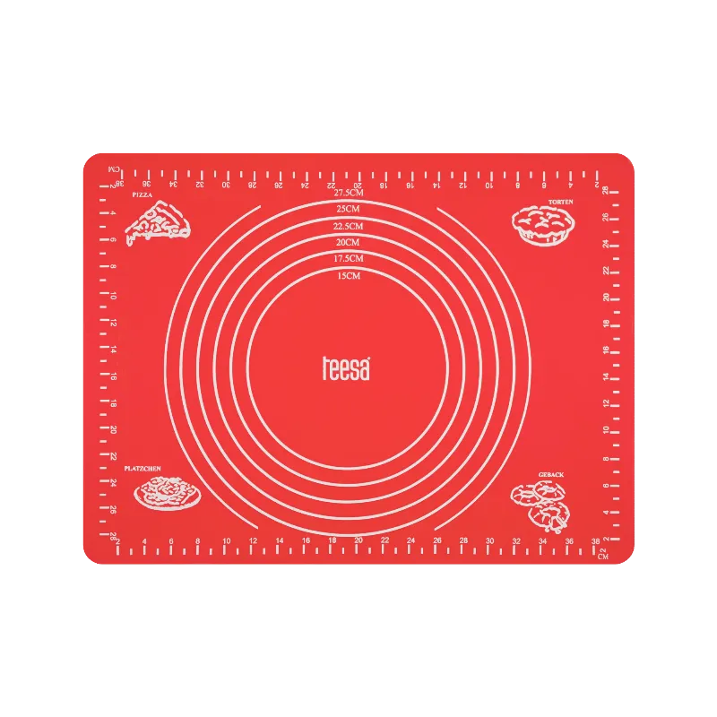 Plansa silicon pentru framantare 40x30 cm, rosie, Teesa