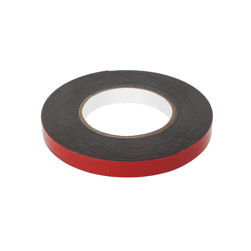 Banda dublu-adeziva din spuma 1 mm x 15 mm x 10 m, neagra REBEL